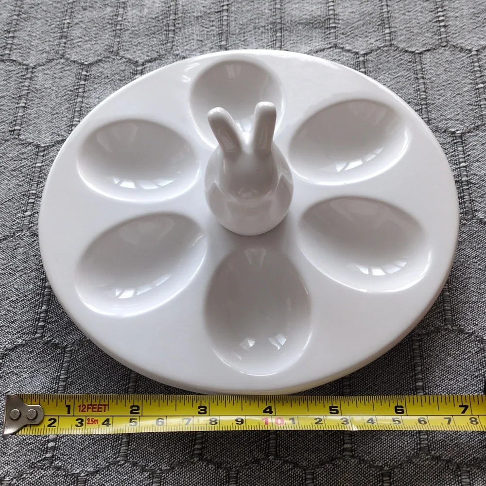 Deviled egg plate bunny serving dish Tag Brunch